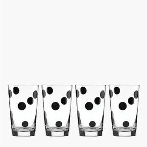 Kate Spade Deco Dot 12oz Glass Set (4)